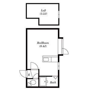 ADVANCEDーⅠ(1K/2階)の間取り写真