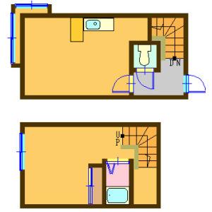 エトワール羊ヶ丘(1DK/1階)の間取り写真