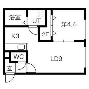 HEAL COURT(1LDK/2階)の間取り写真