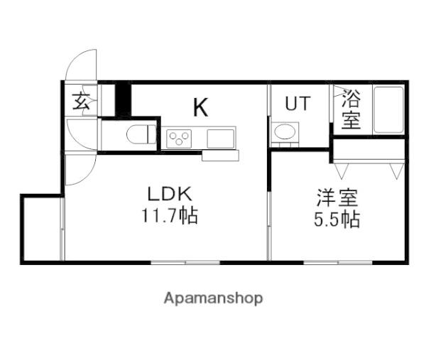 TONY TOWER KITAHIROSHIMA(1LDK/1階)の間取り写真