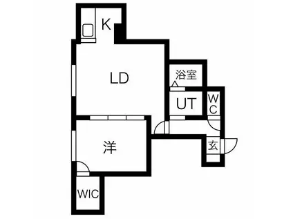 スノーチャイルド一番町(1LDK/1階)の間取り写真