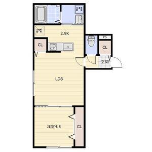 PLUGGER(1LDK/1階)の間取り写真