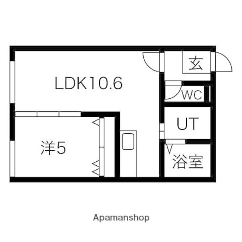 シュエット・ブランシュ(1LDK/2階)の間取り写真