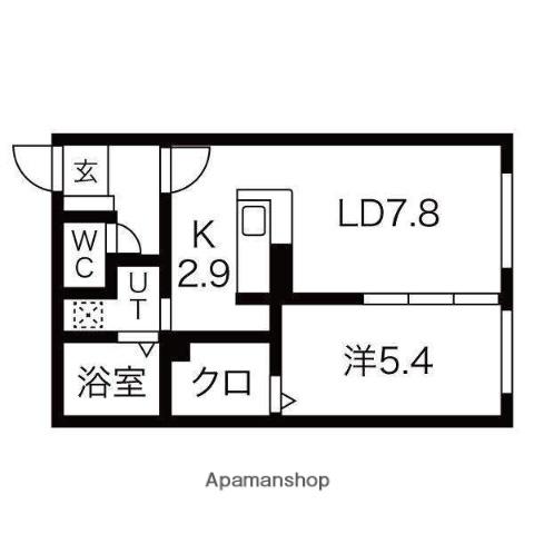 MAISON DE HIRO(1LDK/1階)の間取り写真