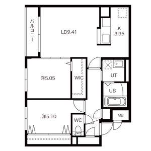 ラヴィⅡ(2LDK/3階)の間取り写真