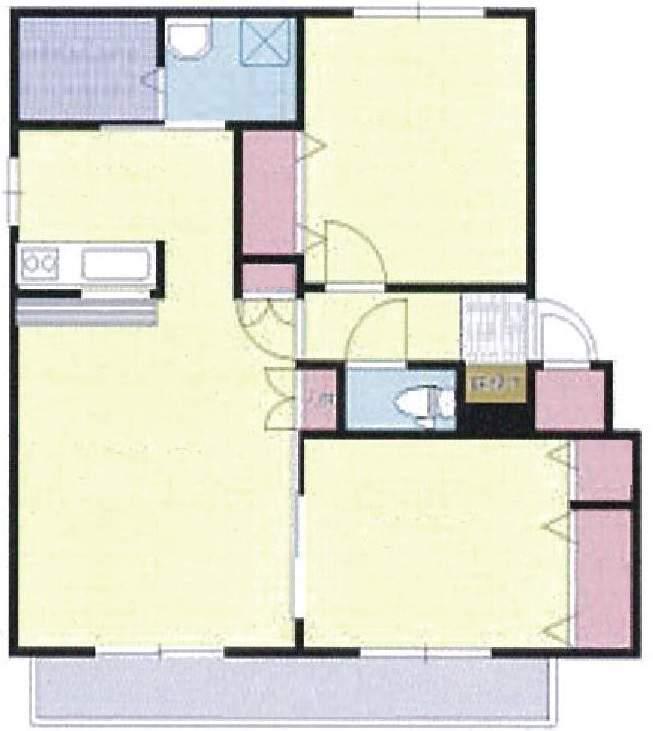 ヴォラーレ桂台(2LDK/3階)の間取り写真