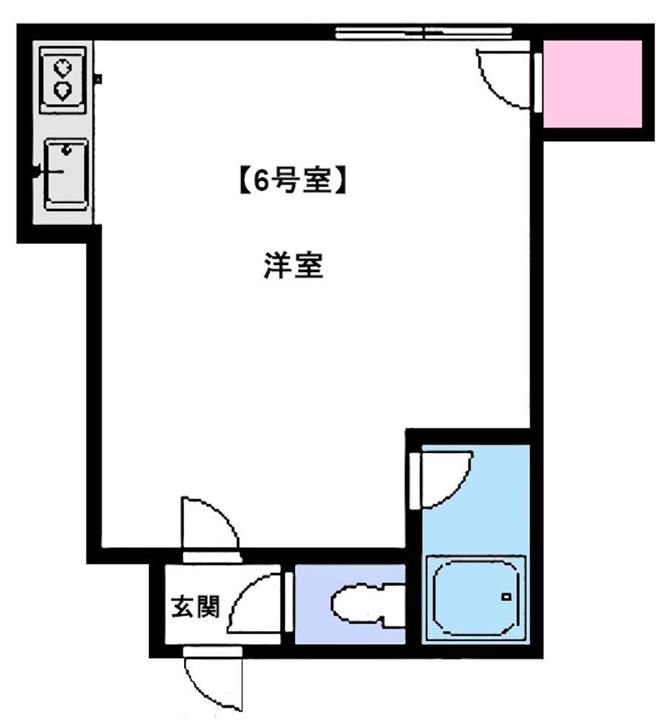ひばりヶ丘パールハイム(ワンルーム/2階)の間取り写真