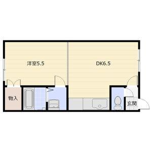 スリードレインハイツⅦ(1DK/3階)の間取り写真