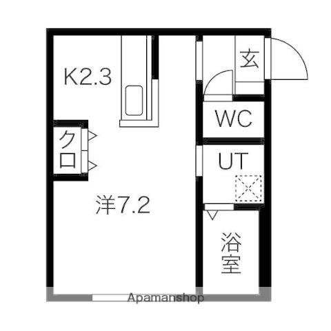 LIEN KITAHIROSHIMA Ⅱ(1K/3階)の間取り写真