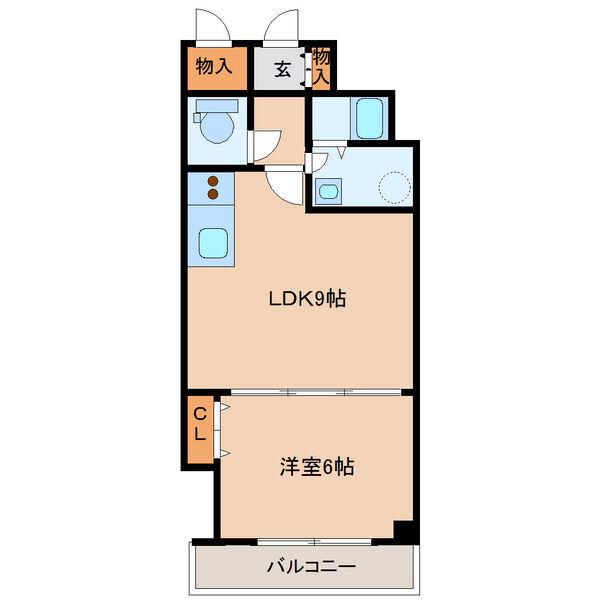 スカイヴィレッジ(1LDK/7階)の間取り写真