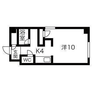 ユートピア清田32(1K/2階)の間取り写真