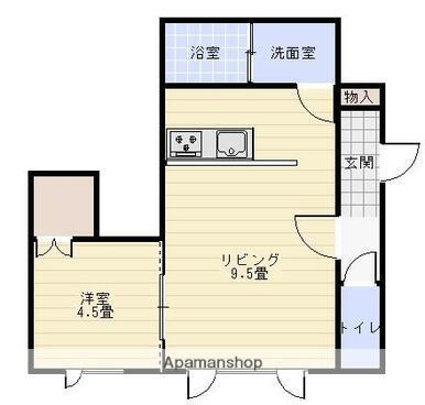 ディグノ(1LDK/1階)の間取り写真