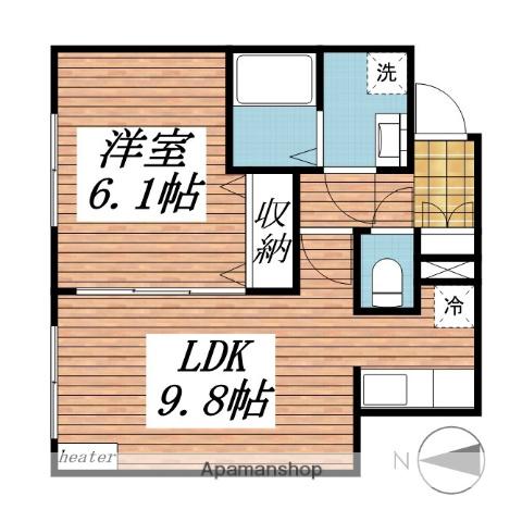 DA LA TOUR(1LDK/1階)の間取り写真
