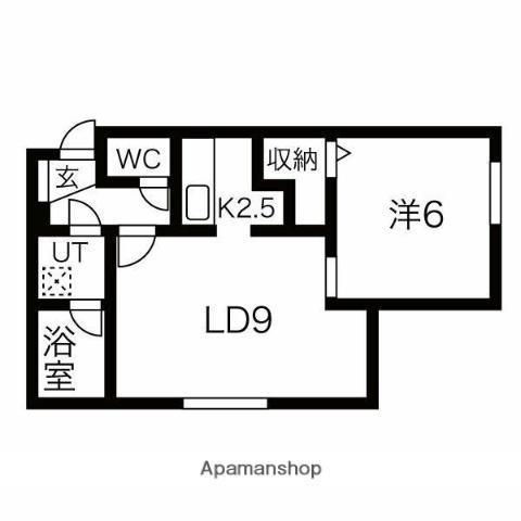 グラシアス(1LDK/1階)の間取り写真