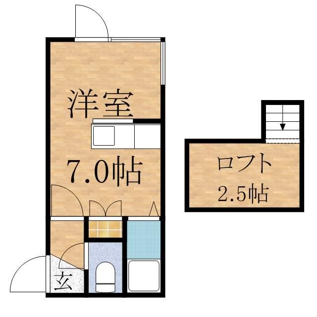 マリオンコートひばりが丘(ワンルーム/3階)の間取り写真