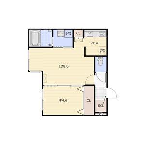 FIRST SET恵庭(1LDK/4階)の間取り写真