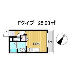 AUGUSTA CHITOSE(1DK/2階)の間取り写真