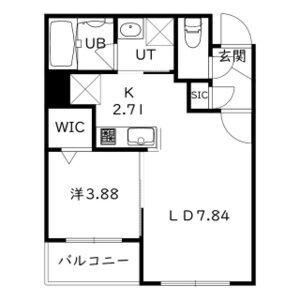 ウェルズビレッジ(1LDK/1階)の間取り写真
