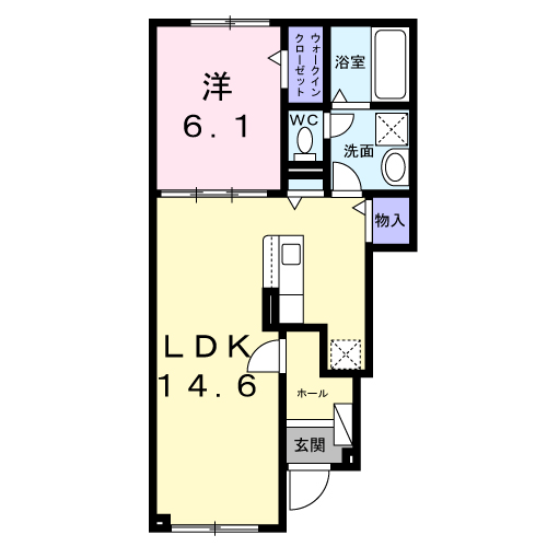 函館本線 高砂駅(北海道) 徒歩21分 2階建 築1年(1LDK/1階)の間取り写真