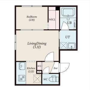 BLOOM新札幌(1DK/4階)の間取り写真