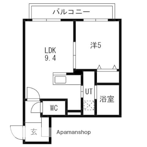 タスクMレジデンス錦(1LDK/2階)の間取り写真