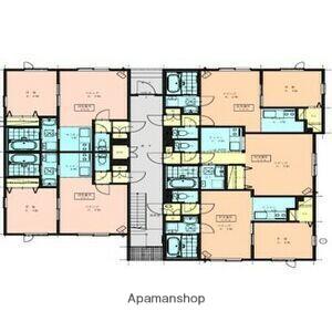 シャングリラ恵み野(1K/2階)の間取り写真