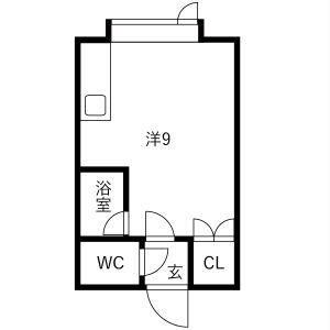 メモリアルパーク文京台 パートⅡ(ワンルーム/2階)の間取り写真