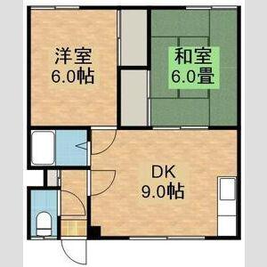 ハイツ木村(2LDK/2階)の間取り写真