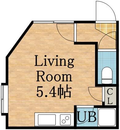 ガーデンヒルズ32(ワンルーム/2階)の間取り写真