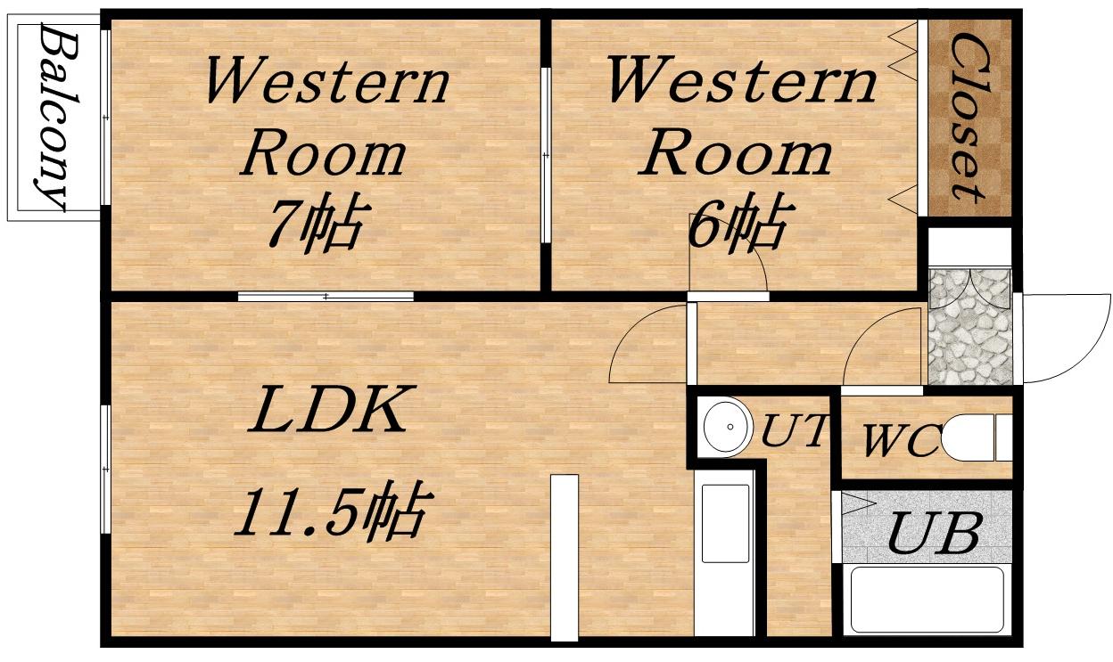 港プロシード16(2LDK/4階)の間取り写真