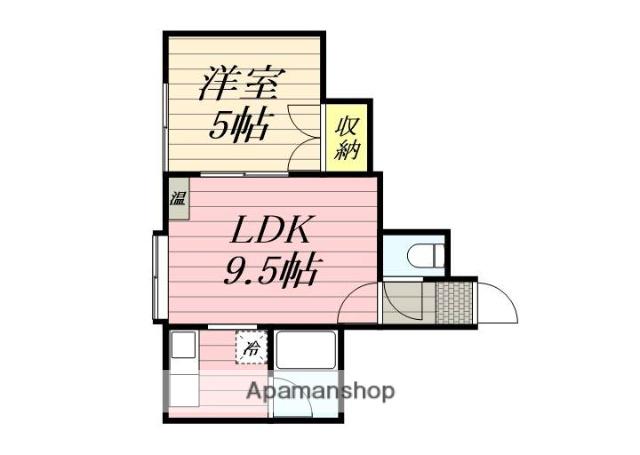 エクセルAハイツ(1LDK/2階)の間取り写真