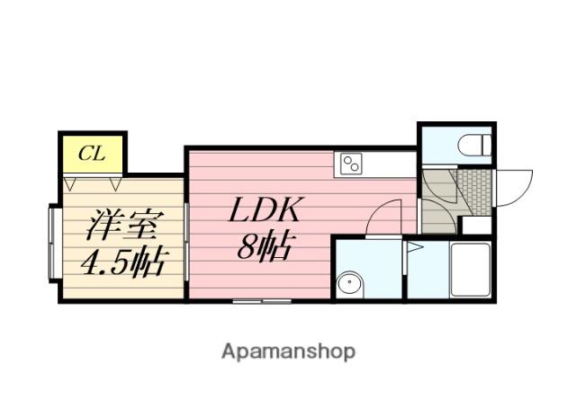 サンハイツ ルナ(1LDK/2階)の間取り写真