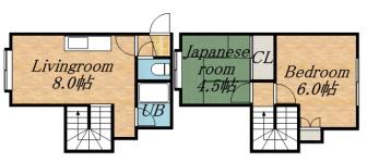 グレースハイム新川(2DK/2階)の間取り写真