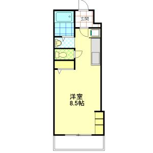 アルファレジデンス北22条(ワンルーム/4階)の間取り写真