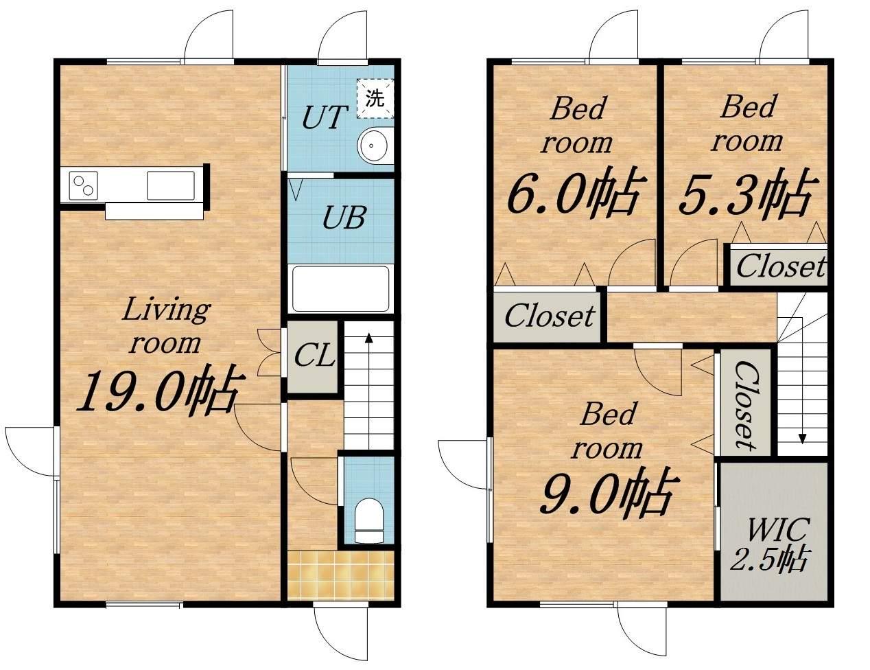 プルミエタウン(3LDK)の間取り写真