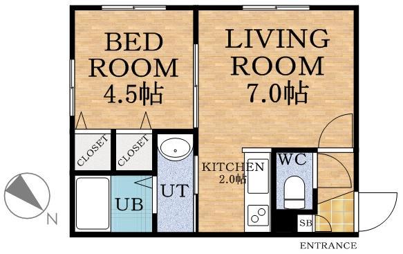 ルグラン宮の沢(1LDK/3階)の間取り写真