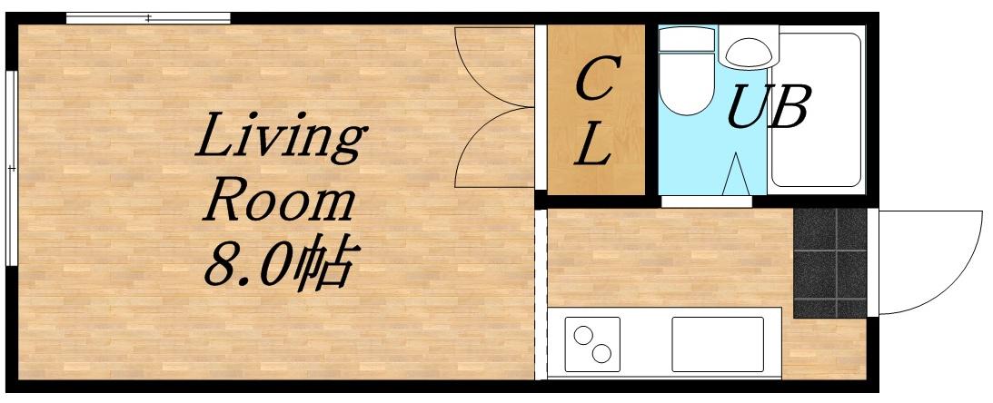 メゾンドマム(1K/2階)の間取り写真