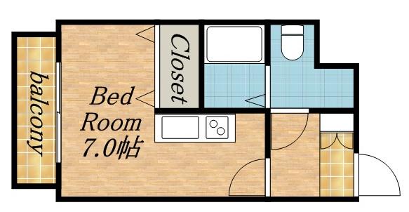 アストリア北大前(ワンルーム/5階)の間取り写真