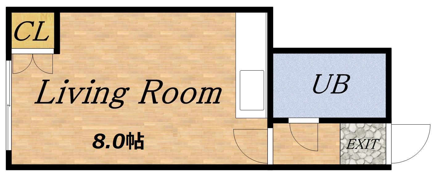 リバーサイド14(ワンルーム/3階)の間取り写真