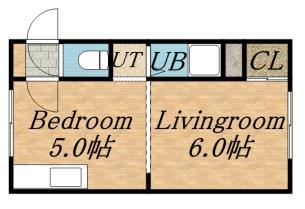 グレースハイム(1DK/4階)の間取り写真