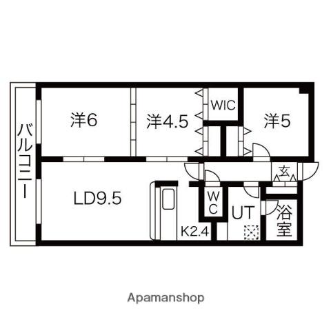 サンアイロヤール88(3LDK/3階)の間取り写真