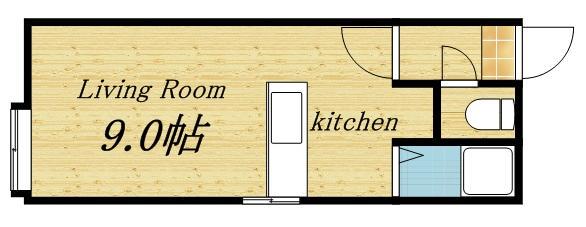 ハイライフ円山(ワンルーム/2階)の間取り写真
