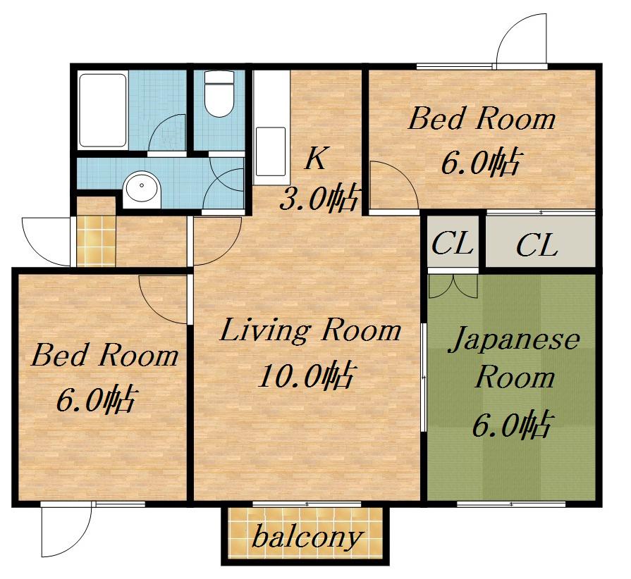 ウィンザー29(3LDK/2階)の間取り写真