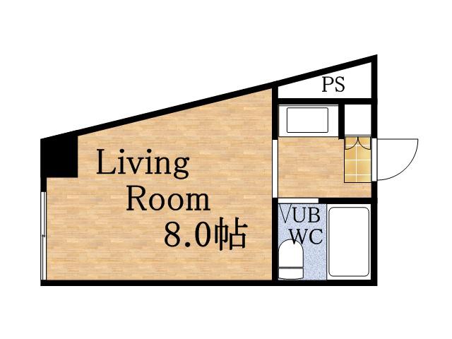 サブウェイ24(ワンルーム/4階)の間取り写真