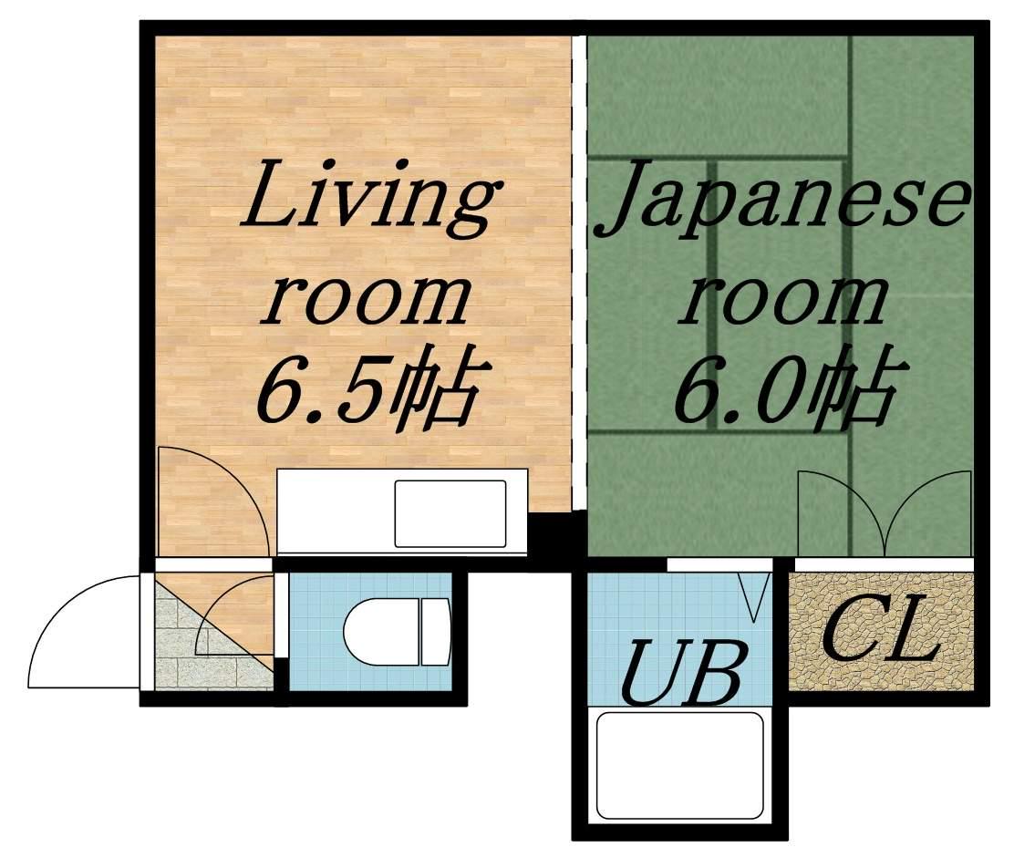 一光ハイムA(1DK/2階)の間取り写真