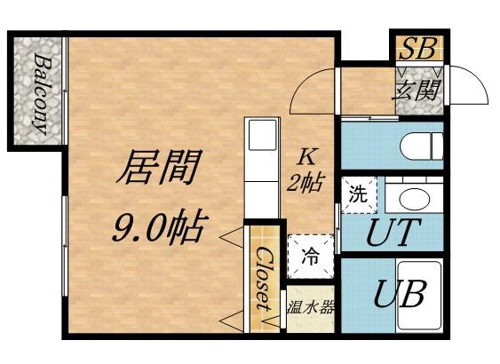 スペチアーレ札幌(1K/10階)の間取り写真