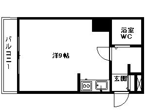 クリオ琴似弐番館(ワンルーム/4階)の間取り写真