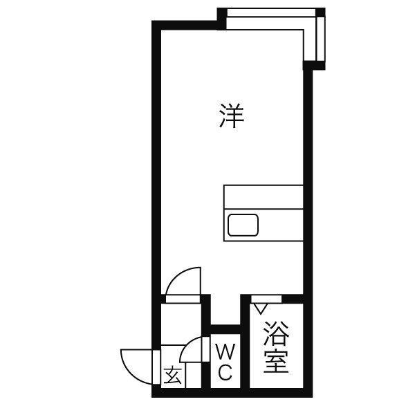 ソニア琴似(ワンルーム/3階)の間取り写真