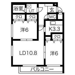 OMレジデンス新川駅前(2LDK/1階)の間取り写真