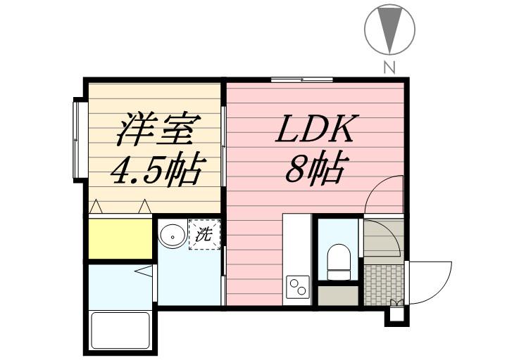 エミネンス・プラザ麻生(1DK/2階)の間取り写真